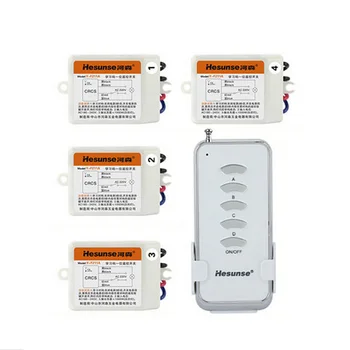 Y-F211A 1in4 AC 220V 315mhz Four Ways Wireless Digital ON/OFF Romote Control Switch With 4 Receivers
