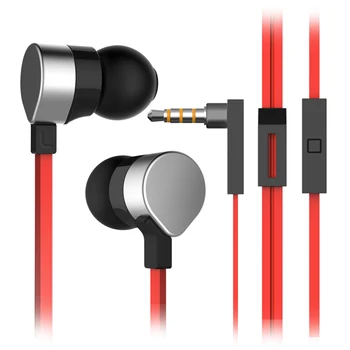 Wallytech WHF-125 Super bass sound in-ear metal Earphone with Microphone For Apple iOS iPhone6/6S 6Plus Samsung S7 S6 Earphone