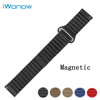 Genuine Leather Watch Band 22mm 24mm for Panerai Luminor Radiomir Magnetic Buckle Strap Quick Release Wrist Belt Bracelet Black
