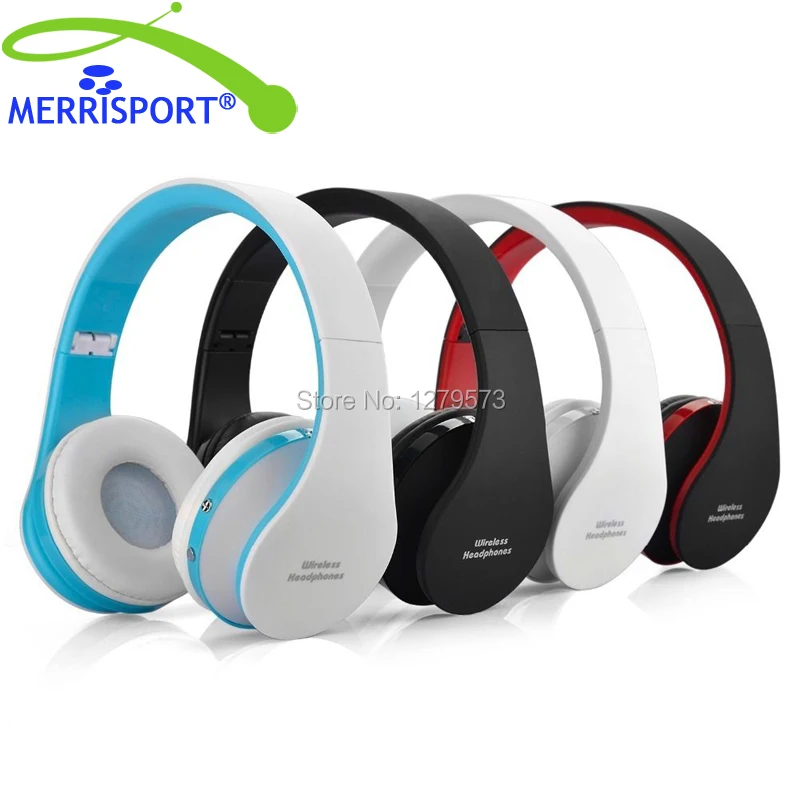 MERRISPORT Wireless Bluetooth Foldable Over Ear Headphones Stereo Bass Headsets with Mic For iPhone Smartphone Android Devices