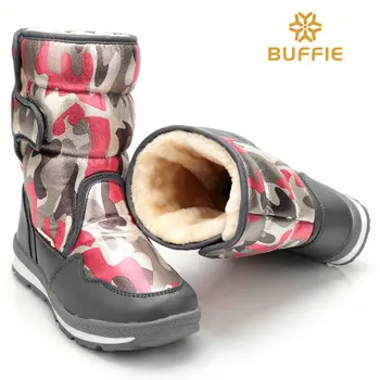 Female snow boots winter boots camouflage women warm fur lining shoes fashion waterproof mid-calf boots shoes free