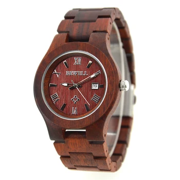 BEWELL Wooden Mens Watches Daily Life Water Resistant Top Brand Luxury Wood Watch with Retail Box Erkek Kol Saati 127A