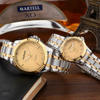 Uhsein distinguished watch men and women fashion casual watch stainless steel couple waterproof watch
