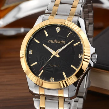 Uhsein distinguished watch men and women fashion casual watch stainless steel couple waterproof watch