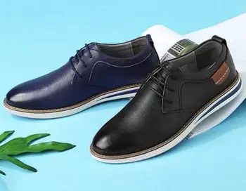 Men's shoes new spring 2017 leather men's shoes with leather fashion leisure Tide shoes men / 38-44