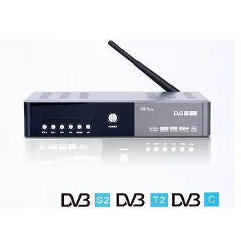 Hd satellite reciver DVB-S2+T2+C 4K H.265 1080P Power vu biss key and tandberg Hi3796 usb blue3.0 sateliete receiver IRD