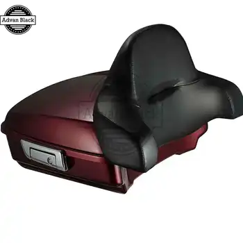 AdvanBlack Chopped Tour Pack Backrest Mysterious Red Sunglo For Harley Touring Street Electra Road Glide Road King-2017