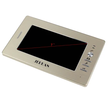 JERUAN NEW 7 inch LCD video door phone intercom System monitor brand new RFID waterproof Touch Camera+700TVL Analog Camera