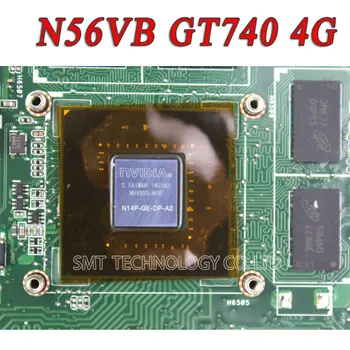 Original for Asus N56VB Motherboard N56VM Rev2.3 mainboard GT740 4G N14P-GE-OP-A2 989 Scoket Support N56VJ N56VZ tested well