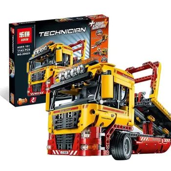 New LEPIN 20021 technic series 1143pcs Flatbed trailer Model Building blocks Bricks Compatible Toy Gift 8190 Educational Car