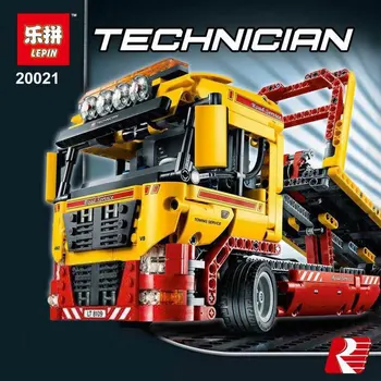 New LEPIN 20021 technic series 1143pcs Flatbed trailer Model Building blocks Bricks Compatible Toy Gift 8190 Educational Car