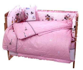 Promotion! 10PCS Cot Crib Bedding set for Boy Baby bed kit (bumper+matress+pillow+duvet)