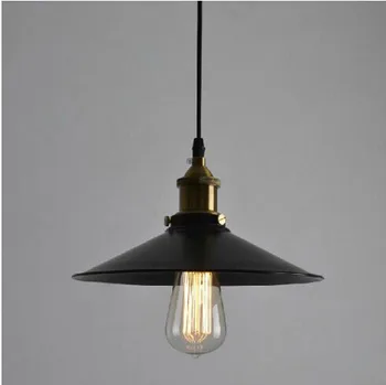 Coffee bar lighting vintage lampshade copper base single cord pendant light with edison bulb