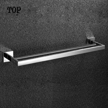 Rushed ,solid Made, Chrome Finished,bathroom Products,bathroom Accessories Double Towel Bar (60cm),towel Holder