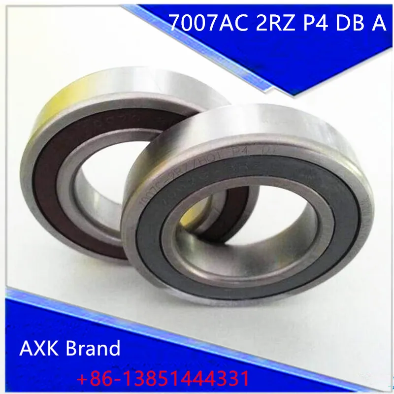 1 Pair AXK 7007 7007AC 2RZ P4 DB A 35x62x14 35x62x28 Sealed Angular Contact Bearings Speed Spindle Bearings CNC ABEC-7