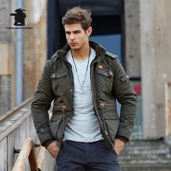 New men's Fleece Parkas 2017 Fashion Embroidery Hooded Plus Size Thicked Casual Uniform Jacket Coat For Men D20F9933