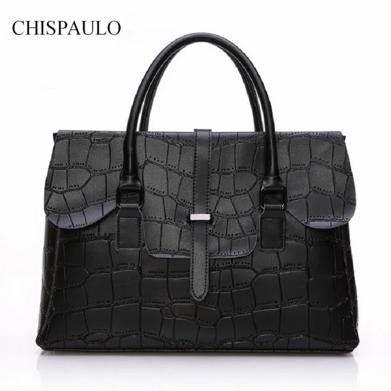 Women Bag 2017 Luxury Brand New Fashin Genuine Leather Shoulder Handbag Elegant Famous New Black Messenger Ladies Bolsa Solid