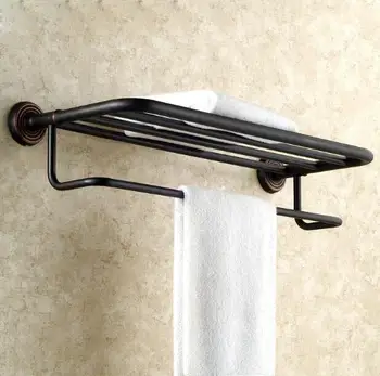 Antique Fixed Bath Towel Holder Wall Mounted Towel Rack 60 cm Brass Towel Shelf Bathroom Accessories Brass Towel Rail