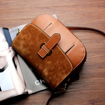 Women brand design handbags fashion messenger bags cross-body bags genuine leather shoulder bags carteras mujer Scrub leather