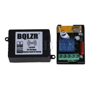 BQLZR 433MHz 220V 1CH 12Receivers Black White 12-Key Led Motor Remote Control