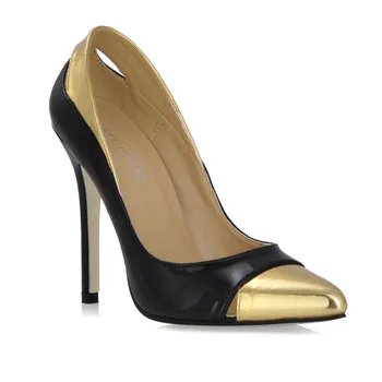 Chaussure Femme Women Pumps Shoes Gold And Black Shoes Heels High Heels Slip On Sapatos Feminino Zapatos Mujer Ladies shoes