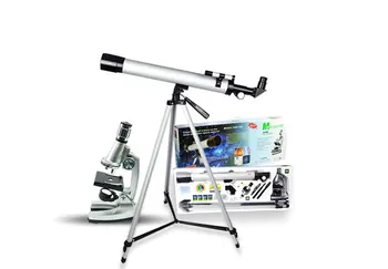 Birthday Gift 2 in 1 Zoom 1200x Toy Student Biological Microscope and 100x Astronomical Telescope for Children Educational Toy