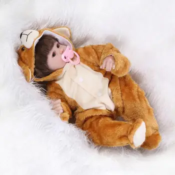 NPK 43cm 17inch Soft Touch Reborn Baby Doll With Flannelette Comfortable Good Clothes Hot Sell Bebe Reborn Menina