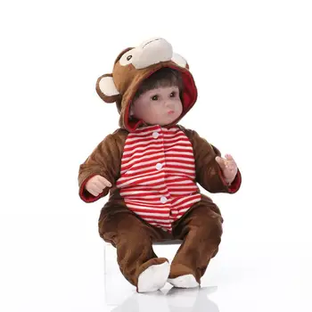 NPK 43cm 17inch Soft Touch Reborn Baby Doll With Flannelette Comfortable Good Clothes Hot Sell Bebe Reborn Menina