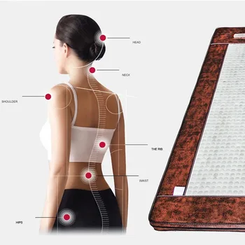 Good+New! jade tourmaline physical therapy mattress body health care mat good sleep mattress AC220V Size 1.0X1.9M,