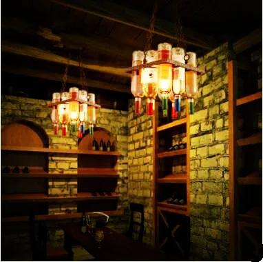 Glass Bottle Retro Lampe Vintage Lamp Loft Style Industrial Lighting LED Pendant Lights Fixtures Lamparas Suspension Luminaire