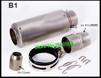 Carbon Fiber ID 61mm Motorcycle Exhaust Pipe With laser Marking Exhaust For large Displacement Motorcycle Muffler