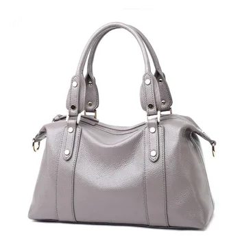 Luxury Famous brand designer Natural Genuine leather women handbags Fashion Rivet decoration shoulder Crossbody bag