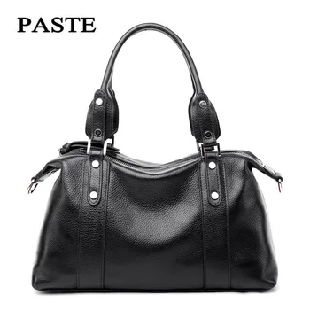 Luxury Famous brand designer Natural Genuine leather women handbags Fashion Rivet decoration shoulder Crossbody bag