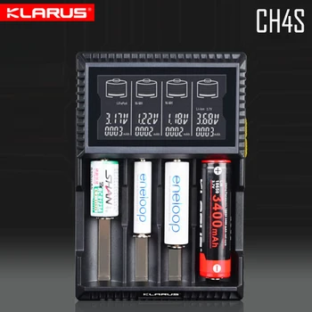 Klarus CH4S 18650 Battery Charger AA AAA 14500 26650 CRC123A C Battery Desulfator Cargador 18650 Charger EU UK AU US Adapter