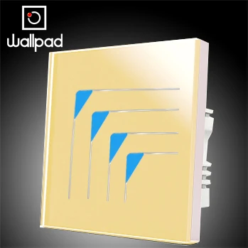 Wallpad Pink 4 Gangs 1 Way Waterproof Wall Touch Switch,Tempered Glass Wall Light Touch Light Switch AC 110V~250V