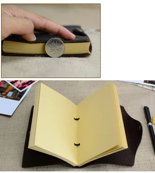 Newest Genuine leather hand written by the coil binding leather retro wind hand copied notebook leather notebook 01660