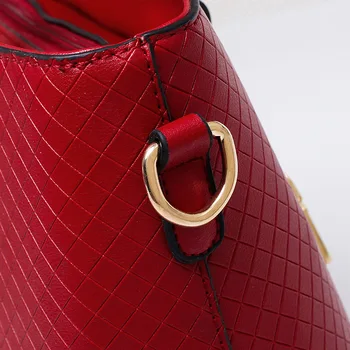 Plaid Women Handbags Sets European and American Style PU Leather Handbag Women Messenger Bags Design Ladies Tote Bag 3 Sets