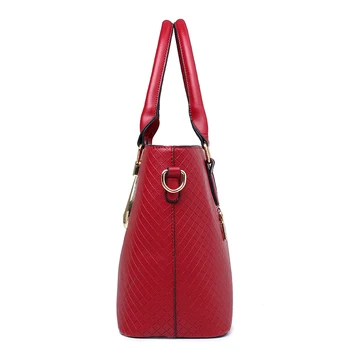 Plaid Women Handbags Sets European and American Style PU Leather Handbag Women Messenger Bags Design Ladies Tote Bag 3 Sets