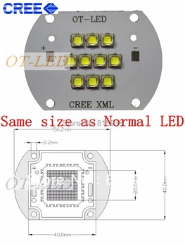 CREE XML2 LED 100W LED XM-L2 White 6500K LED Emitter Light DC28-36V 3000mA 100W 12000LM with Cooper PCB