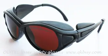 Laser safety eyewear 190-540nm & 800-2000nm CE O.D 4+, High V.L.T % for blue and green laser 808, 980, 1064, 1320 etc.