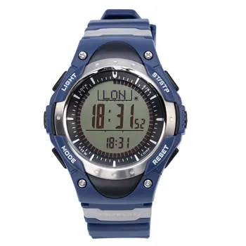 SUNROAD Multifunction Men Digital Fishing Watch Altimeter Watch Compass Pedometer World Time Backlight LED Watch Men Alarm FR826