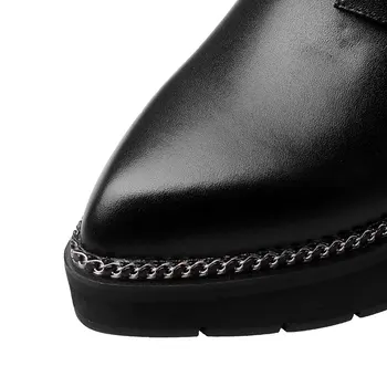 ALLBITEFO new arrive genuine leather thck heel women ankle boots fashion brand rivets high-heeled boots woman botas femininas