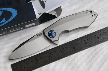 JUFULE Made OEM Flipper 0456 Folding Knife titanium handle Ball Bearing hunting camp Pocket Survival EDC Tool 204P blade knife