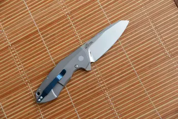 JUFULE Made OEM Flipper 0456 Folding Knife titanium handle Ball Bearing hunting camp Pocket Survival EDC Tool 204P blade knife