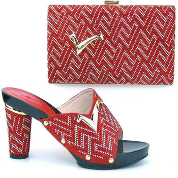 African Women Shoes And Bags Set!Italian Shoes And Matching Bags For Party,italian shoe and bag set HWE1-28