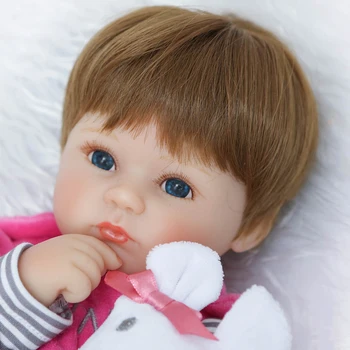 Newborn Babies Dolls 2017 Cotton Body Silicone Reborn Toys Birthday Gift Early Education Brinquedos For Children Lifelike Doll
