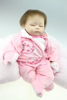 45cm Soft Body Silicone Reborn Baby Doll Toy For Girls Vinyl Newborn Girl Babies Dolls Kids Child Gift Girl Brinquedos