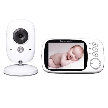3.2 inch baba electronics video nanny baby monitor IR Night vision Intercom 8Lullabies Temperature monitor Pan/Tilt baby camera