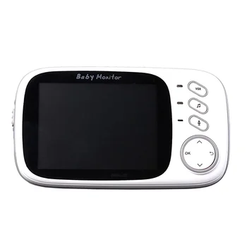 3.2 inch baba electronics video nanny baby monitor IR Night vision Intercom 8Lullabies Temperature monitor Pan/Tilt baby camera