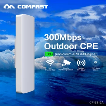 COMFAST 300Mbps wireless Access Point with 14dBi WI-FI Antenna 5.8Ghz high power wireless bridge WIFI coverage CPE Nanostation